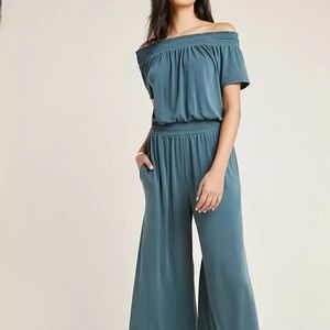 Anthropologie Rebecca Smock Jumpsuit S